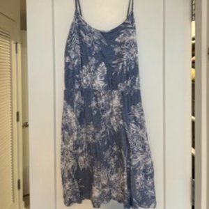 Floral blue summer dress